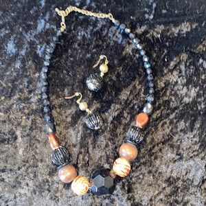 Necklace and earrings